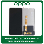OEM HQ Oppo A31 A 31 (CPH2015, CPH2073, CPH2081, CPH2029, CPH2031) IPS LCD Display Assembly Screen Οθόνη + Touch Screen Digitizer Μηχανισμός Αφής Black Μαύρο (Grade AAA+++)