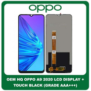 OEM HQ Oppo A9 2020 (PCAM10, CPH1938) IPS LCD Display Assembly Screen Οθόνη + Touch Screen Digitizer Μηχανισμός Αφής Black Μαύρο (Grade AAA+++)