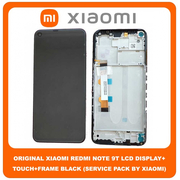 Original Γνήσιο Xiaomi Redmi Note 9T , Note9T (M2007J22G, J22) IPS LCD Display Assembly Screen Οθόνη + Touch Screen Digitizer Μηχανισμός Αφής + Frame Bezel Πλαίσιο Σασί Black Μαύρο 5600030J2200 (Service Pack By Xiaomi)