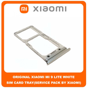 Original Γνήσιο Xiaomi Mi 9 Lite Mi9 Lite (M1904F3BG) SIM Tray Cover Assy + Micro SD Tray Slot Υποδοχέας Βάση Θήκη Κάρτας SIM Κάλυμμα White Άσπρο (Service Pack By Xiaomi)