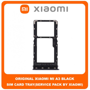 Original Γνήσιο Xiaomi Mi A3 MiA3 (M1906F9SH, M1906F9SI) SIM Tray Cover Assy + Micro SD Tray Slot Υποδοχέας Βάση Θήκη Κάρτας SIM Κάλυμμα Black Μαύρο (Service Pack By Xiaomi)