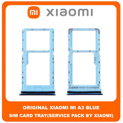 Original Γνήσιο Xiaomi Mi A3 MiA3 (M1906F9SH, M1906F9SI) SIM Tray Cover Assy + Micro SD Tray Slot Υποδοχέας Βάση Θήκη Κάρτας SIM Κάλυμμα Blue Μπλε (Service Pack By Xiaomi)