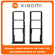 Original Γνήσιο Xiaomi Redmi 9A Redmi9A (M2006C3LG, M2006C3LI, M2006C3LC, M2004C3L) SIM Tray Cover Assy + Micro SD Tray Slot Υποδοχέας Βάση Θήκη Κάρτας SIM Κάλυμμα Gray Γκρι (Service Pack By Xiaomi)