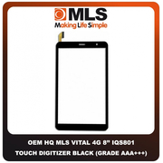 Original Γνήσιο MLS Vital 4G IQS801 8'' Touch Screen Digitizer Μηχανισμός Αφής Black Μαύρο (Service Pack By MLS)
