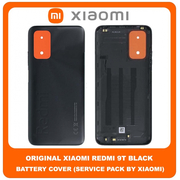Original Γνήσιο Xiaomi Redmi 9T , Redmi9T (J19S, M2010J19SG, M2010J19SY) Rear Back Battery Cover Πίσω Κάλυμμα Καπάκι Μπαταρίας Black Μαύρο (Service Pack By Xiaomi)
