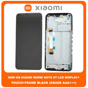 OEM HQ Xiaomi Redmi Note 9T , Note9T (M2007J22G, J22) IPS LCD Display Assembly Screen Οθόνη + Touch Screen Digitizer Μηχανισμός Αφής + Frame Bezel Πλαίσιο Σασί Black Μαύρο (Grade AAA+++)
