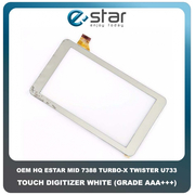 OEM HQ Tablet 7'' Estar Mid 7388 MID7388 (turbo x twister U733) ZJ-70065B FPC-TP070341(U51GT)-04 FPC-TP070215(708B)-03 Touch Screen Digitizer Μηχανισμός Αφής Τζάμι White Άσπρο (Premium A+)