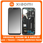 Γνήσιο Original Xiaomi Mi 8 Mi8 (M1803E1A) Amoled LCD Display Screen Οθόνη + Touch Screen Digitizer Μηχανισμός Αφής Black Μαύρο 5606100400B6 (Service Pack By Xiaomi)