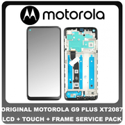 Γνήσιο Original Motorola MOTO G9 PLUS (XT2087) Lcd Display Screen Οθόνη + Touch Screen Digitizer Μηχανισμός Αφής + Frame Πλασιο Black 5D68C17281(Service Pack By Motorola)