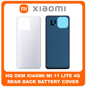 HQ OEM Συμβατό Για Xiaomi Mi 11 Lite 4G (M2101K9AG, M2101K9AI) Rear Back Battery Cover Πίσω Κάλυμμα Καπάκι Μπαταρίας White Άσπρο (Grade AAA+++)