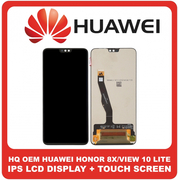 HQ OEM Συμβατό Για Huawei Honor 8X, Honor View 10 Lite (JSN-LX1, JSN-L21, JSN-L42) / Honor 9X Lite (JSN-L21, JSN-L22), IPS LCD Display Screen Οθόνη + Touch Screen Digitizer Μηχανισμός Αφής Black Μαύρο (Premium A+)