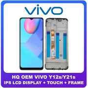 HQ OEM Συμβατό Για Vivo Y12s (V2026, V2033, V2042), Y21s (V2110), IPS LCD Display Screen Assembly Οθόνη + Touch Screen Digitizer Μηχανισμός Αφής + Frame Bezel Πλαίσιο Σασί Black Μαύρο (Grade AAA+++)