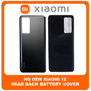 HQ OEM Συμβατό Για Xiaomi 12 (2201123G, 2201123C) Rear Back Battery Cover Πίσω Κάλυμμα Καπάκι Πλάτη Μπαταρίας Black Μαύρο (Premium A+)