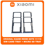 Γνήσια Original Xiaomi Redmi Note 11 (2201117TG, 2201117TI), Redmi Note 11S (2201117SG, 2201117SI) SIM Card Tray + Micro SD Tray Slot Υποδοχέας Βάση Θήκη Κάρτας SIM Twilight Blue Μπλε (Service Pack By Xiaomi)