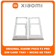 Γνήσια Original Xiaomi Poco X3 Pro, Poco X3Pro (M2102J20SG, M2102J20SI) SIM Card Tray + Micro SD Tray Slot Υποδοχέας Βάση Θήκη Κάρτας SIM Rose Gold (Service Pack By Xiaomi)