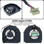 Ανεμιστήρας Acer Aspire 5740g 4 pin