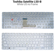Πληκτρολόγιο Toshiba Satellite l50-b White us