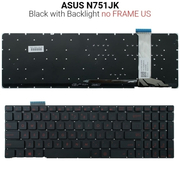 Πληκτρολόγιο Asus N751jk Backlit no Frame us