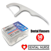 Έυχρηστα Οδοντικά Νήματα με Πλαστική Λαβή (50 Τμχ.)