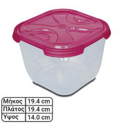 Κουτί Δοχείο ροζ 3l