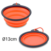 Κύπελλο Σιλικόνης Νερού Κατοικίδιου Πορτοκαλί