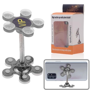 Ισχυρή Βάση Κινητού με Μικροβεντούζες Βαθύ Γκρί