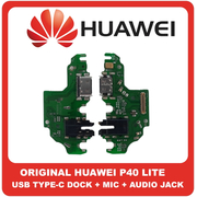 HQ OEM Συμβατό Για Huawei P40 Lite, P 40 Lite (JNY-L21A, JNY-L01A) USB Type-C Charging Dock Connector Flex Sub Board, Καλωδιοταινία Υπό Πλακέτα Φόρτισης + Microphone Μικρόφωνο + Audio Jack Θύρα Ακουστικών (Grade AAA+++)