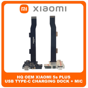 HQ OEM Συμβατό Για Xiaomi 5s Plus, Xiaomi 5s+ (2016070) USB Type-C Charging Dock Connector Flex Sub Board, Καλωδιοταινία Υπό Πλακέτα Φόρτισης + Microphone Μικρόφωνο (Grade AAA+++)
