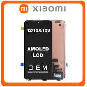 HQ OEM Συμβατό Me Xiaomi 12X 5G (2112123AC,2112123AG) / 12S 5G (2206123SC) / 12 5G (2201123G,2201123C) AMOLED LCD Display Screen Assembly Οθόνη + Touch Screen Digitizer Μηχανισμός Αφής Black Μαύρο (Premium A+)
