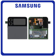 &Gamma;&nu;ή&sigma;&iota;&alpha; Original Samsung Galaxy Z Flip 4 5G (SM-F721B, SM-F721N) Rear Back Battery Cover &Pi;ί&sigma;&omega; &Kappa;ά&lambda;&upsilon;&mu;&mu;&alpha; &Kappa;&alpha;&pi;ά&kappa;&iota; &Mu;&pi;&alpha;&tau;&alpha;&rho;ί&alpha;&sigmaf; + Super AMOLED LCD Display Screen Assembly &Omicron;&theta;ό&nu;&eta; Graphite &Mu;&alpha;ύ&rho;&omicron; GH97-27947A (Service Pack By Samsung)
