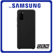 Θήκη Πλάτης - Back Cover, Silicone Σιλικόνη TPU Black Μαύρο For Samsung S20​