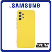 Θήκη Πλάτης - Back Cover, Silicone Σιλικόνη TPU Yellow Κίτρινο For Samsung A32 4G