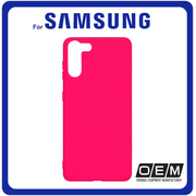 Θήκη Πλάτης - Back Cover, Silicone Σιλικόνη TPU Pink Ροζ For Samsung S21 Plus 5G