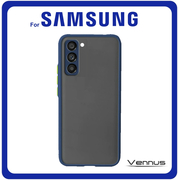 Vennus Θήκη Πλάτης - Back Cover, Silicone Σιλικόνη TPU Navy Blue Μπλε For Samsung S21