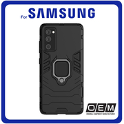 Θήκη Πλάτης - Back Cover, Silicone Σιλικόνη Ring Armor TPU Black Μαύρο For Samsung S20