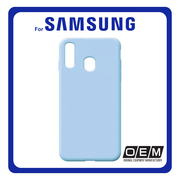 Θήκη Πλάτης - Back Cover, Silicone Σιλικόνη Solid TPU Blue Μπλε For Samsung A10S