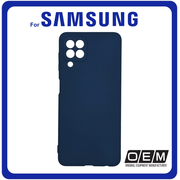 Θήκη Πλάτης - Back Cover, Silicone Σιλικόνη Matt TPU Dark Blue For Samsung A22 4G
