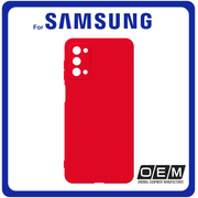 Θήκη Πλάτης - Back Cover, Silicone Σιλικόνη TPU Red Κόκκινο For Samsung A03S