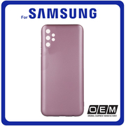 Θήκη Πλάτης - Back Cover, Silicone Σιλικόνη Metallic Pink Ροζ For Samsung A32 5G/M32 5G