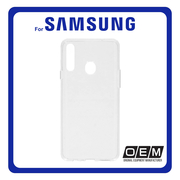 Θήκη Πλάτης - Back Cover, Silicone Σιλικόνη 1 mm Transparent Διάφανο For Samsung A20s