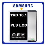 HQ OEM Συμβατό Για Samsung Galaxy Tab A 10.1 (2016) (SM-T580, SM-T585) PLS LCD Display Screen Assembly Οθόνη + Touch Screen Digitizer Μηχανισμός Αφής Pearl White Άσπρο (Grade AAA+++)