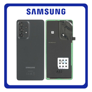 &Gamma;&nu;ή&sigma;&iota;&alpha; Original Samsung Galaxy A53 5G (SM-A536B, SM-A536B/DS) Rear Back Battery Cover &Pi;ί&sigma;&omega; &Kappa;ά&lambda;&upsilon;&mu;&mu;&alpha; &Kappa;&alpha;&pi;ά&kappa;&iota; &Pi;&lambda;ά&tau;&eta; &Mu;&pi;&alpha;&tau;&alpha;&rho;ί&alpha;&sigmaf; Black &Mu;&alpha;ύ&rho;&omicron; GH82-28017A (Service Pack By Samsung)