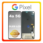 Γνήσια Original Google Pixel 4a 5G (GD1YQ, G025I) OLED LCD Display Screen Assembly Οθόνη + Touch Screen Digitizer Μηχανισμός Αφής Black Μαύρο G949-00049-01 (Service Pack By Google)