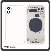 HQ OEM Apple Iphone 11, Iphone11 (A2221, A2111, A2223)​ BACK BATTERY COVER MIDDLE FRAME- HOUSING ΚΑΠΑΚΙ ΜΠΑΤΑΡΙΑΣ- ΣΑΣΙ + ΠΛΑΙΝΑ ΠΛΗΚΤΡΑ SIDE KEYS + ΘΗΚΗ ΚΑΡΤΑΣ SIM HOLDER WHITE (Grade AAA+++)