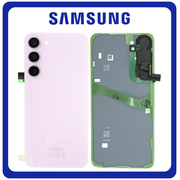 Γνήσια Original Samsung Galaxy S23+ 5G (SM-S916B, SM-S916B/DS) Rear Back Battery Cover Πίσω Κάλυμμα Καπάκι Πλάτη Μπαταρίας + Camera Lens Τζαμάκι Κάμερας Lavender Ροζ GH82-30388D (Service Pack By Samsung)