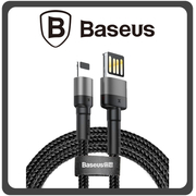 Baseus Cafule Braided USB Double Sided to Lightning 2,4A Cable Gray Γκρι 1m (CALKLF-GG1)