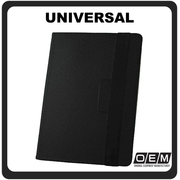 Θήκη Book Universal, Leather Δερματίνη For Tablets 10" Flip Cover Black Μαύρο