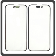 HQ OEM Συμβατό Με Apple iPhone 14 Pro Max (A2894, A2651, A2893) Premium Aftermarket Front Glass For Refurbished Μπροστινό Τζαμάκι Για Ανακατασκευή Black Μαύρο (Premium A+​)