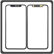 HQ OEM Συμβατό Με Apple iPhone 11 Pro, iPhone 11Pro (A2215, A2160, A2217, iPhone12,3) Premium Aftermarket Front Glass For Refurbished Μπροστινό Τζαμάκι Για Ανακατασκευή + Frame Πλαίσιο Black Μαύρο (Premium A+​)