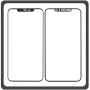 Γνήσια Original Apple iPhone 11 Pro Max, iPhone 11 ProMax (A2218, A2161, A2220, iPhone12.5) Aftermarket Front Glass For Refurbished Μπροστινό Τζαμάκι Για Ανακατασκευή + Frame Πλαίσιο Black Μαύρο